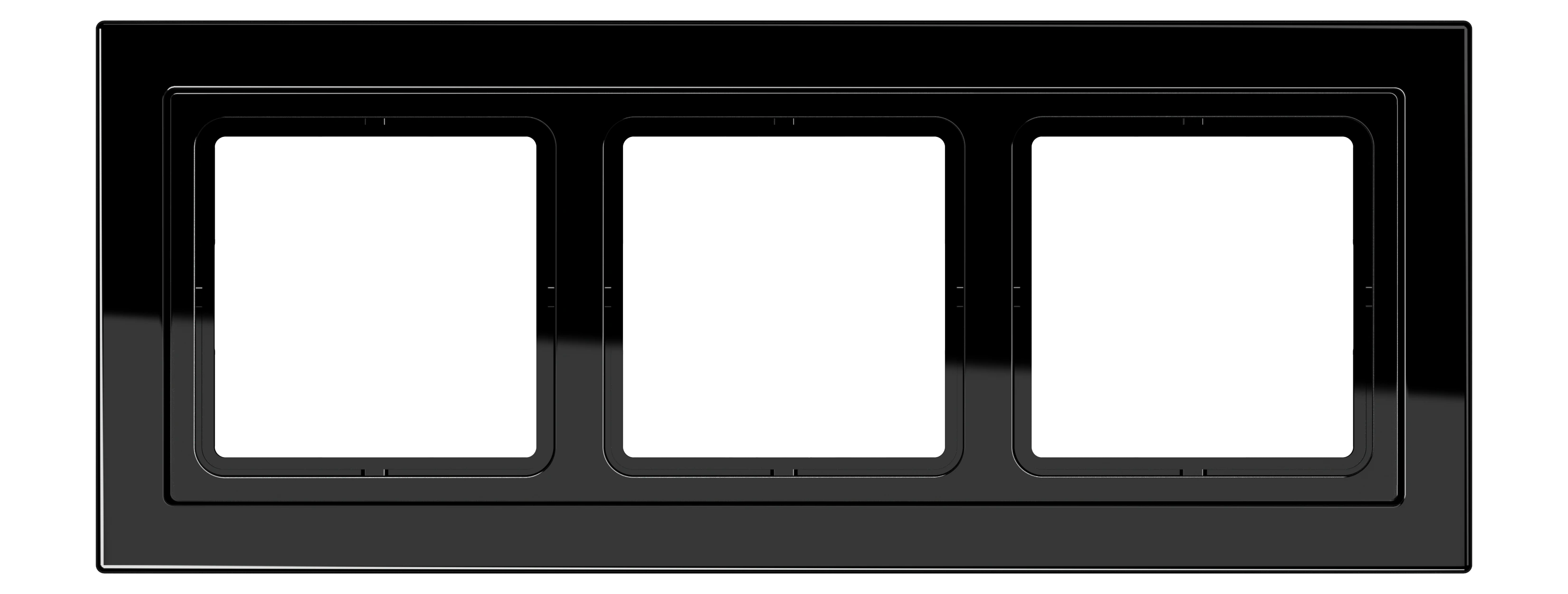 Frame for horizontal and vertical installation — JUNG LS DESIGN, Black, art. LSD983SW