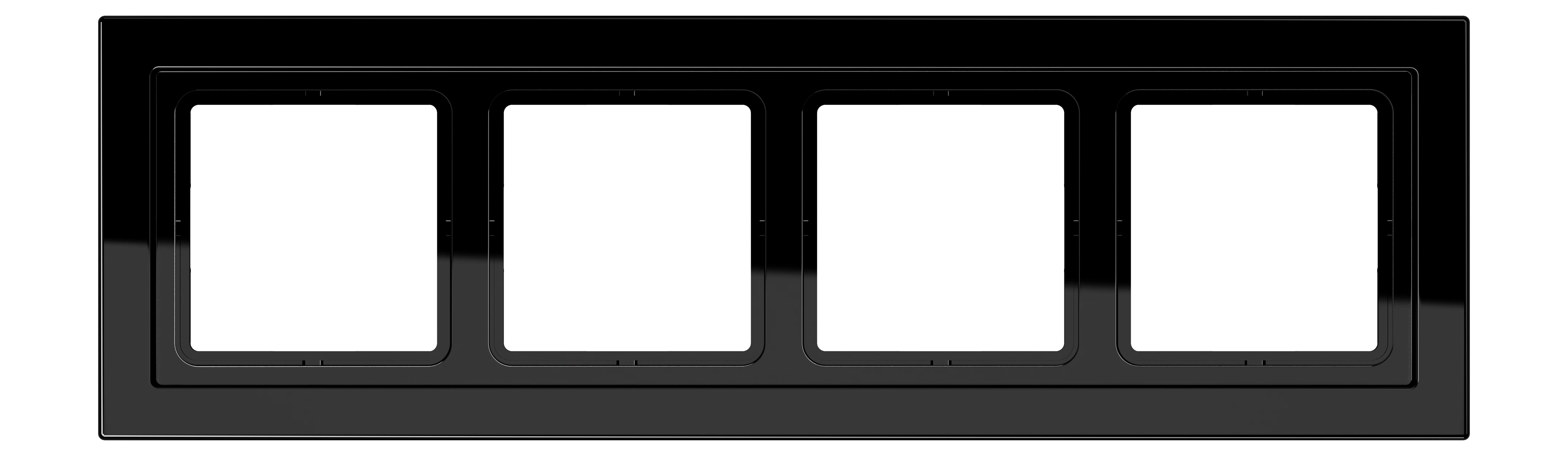 Frame for horizontal and vertical installation — JUNG LS DESIGN, Black, art. LSD984SW