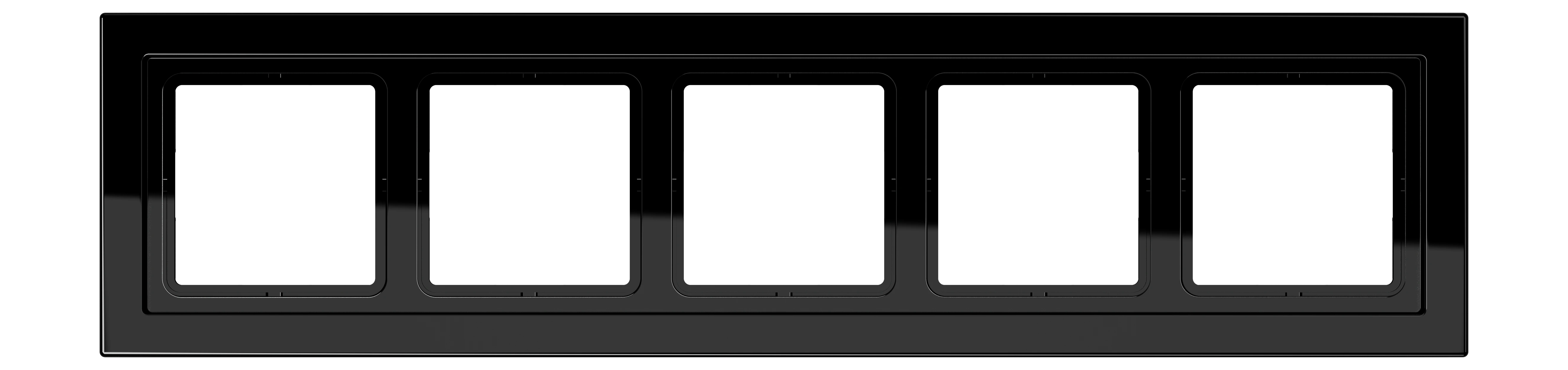 Frame for horizontal and vertical installation — JUNG LS DESIGN, Black, art. LSD985SW