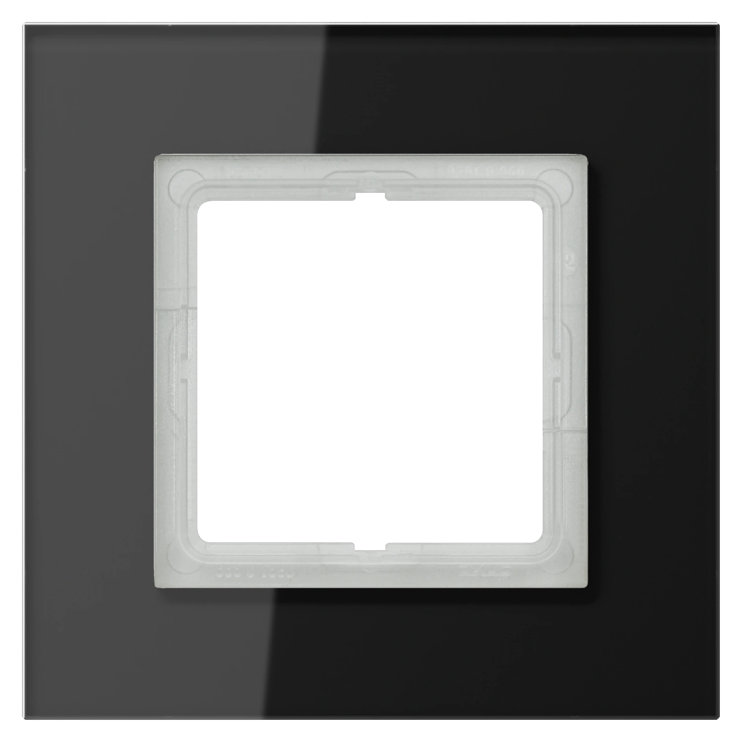 Glass frame for horizontal and vertical installation — JUNG LS PLUS, Black, art. LSP981GLSW