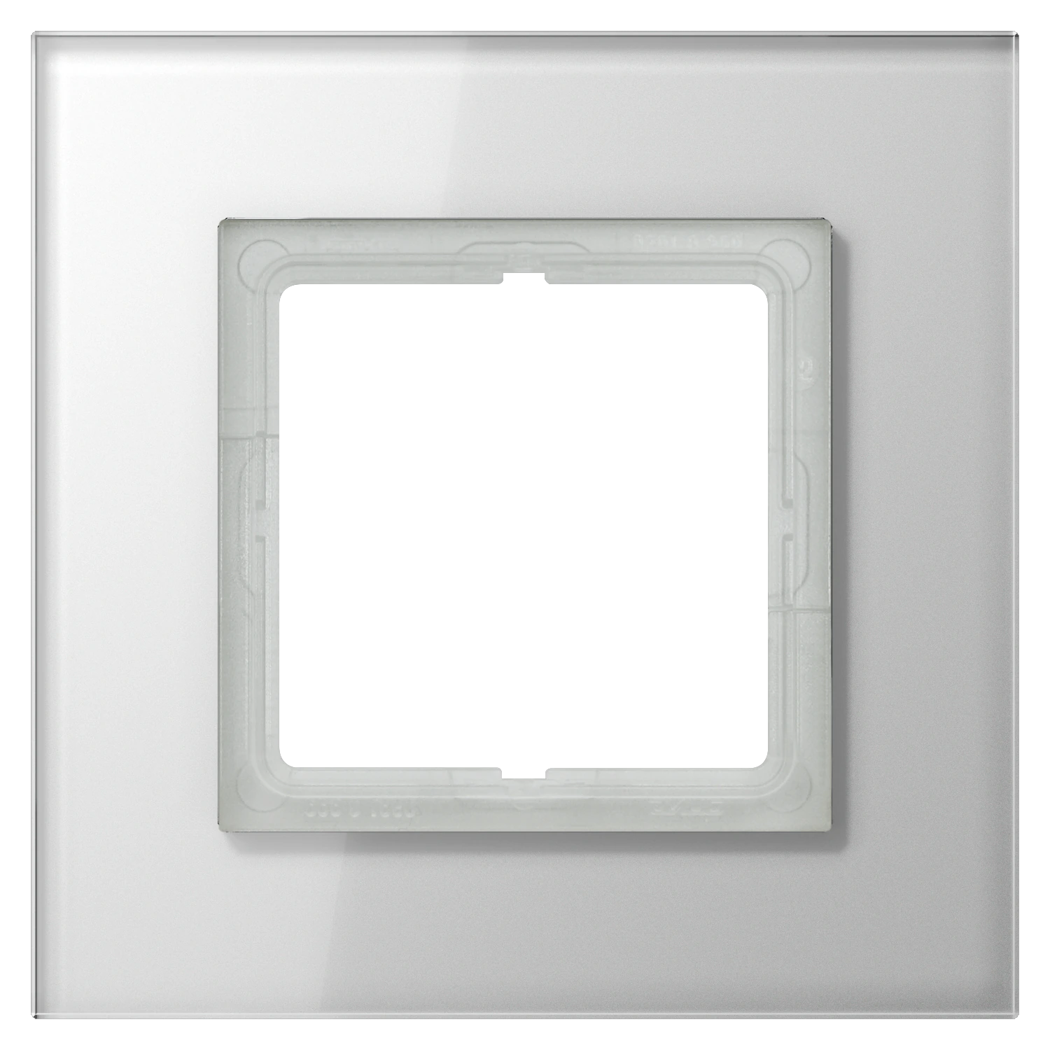 Glass frame for horizontal and vertical installation — JUNG LS PLUS, White, art. LSP981GLWW