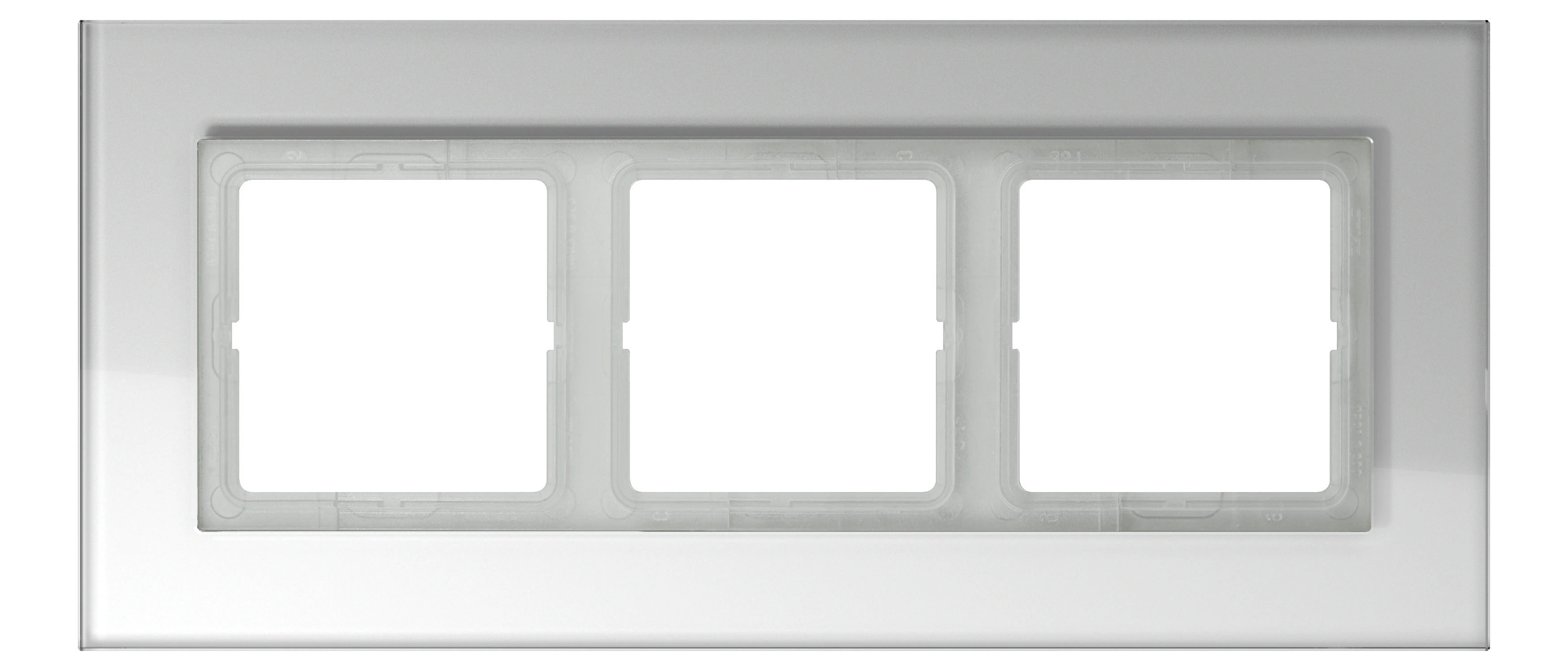 Glass frame for horizontal and vertical installation — JUNG LS PLUS, White, art. LSP983GLWW