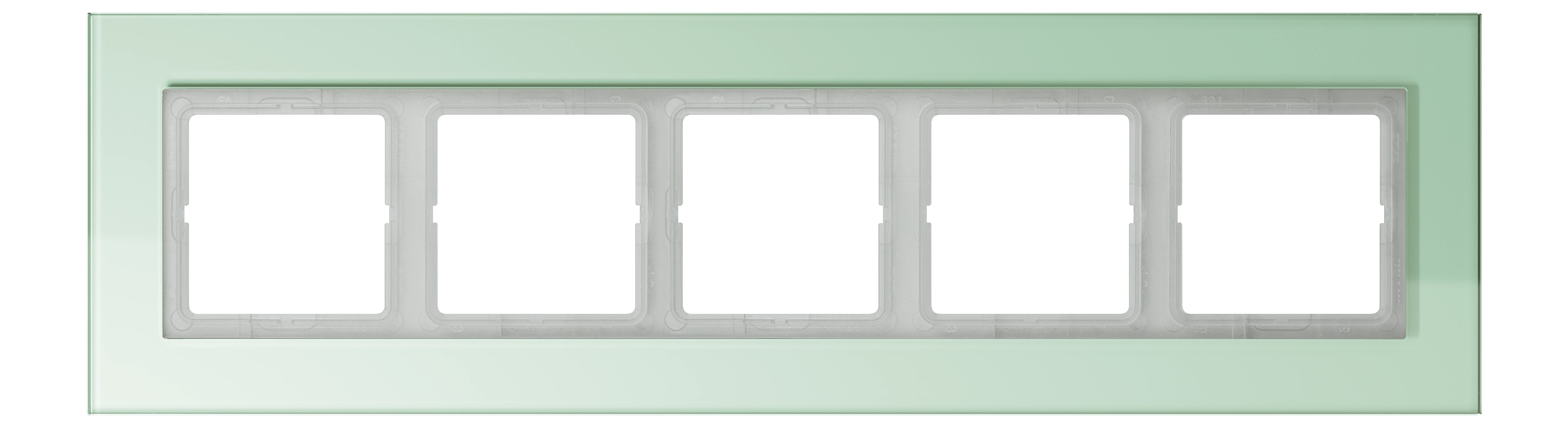 Glass frame for horizontal and vertical installation — JUNG LS PLUS, Soft White, art. LSP985GLAS