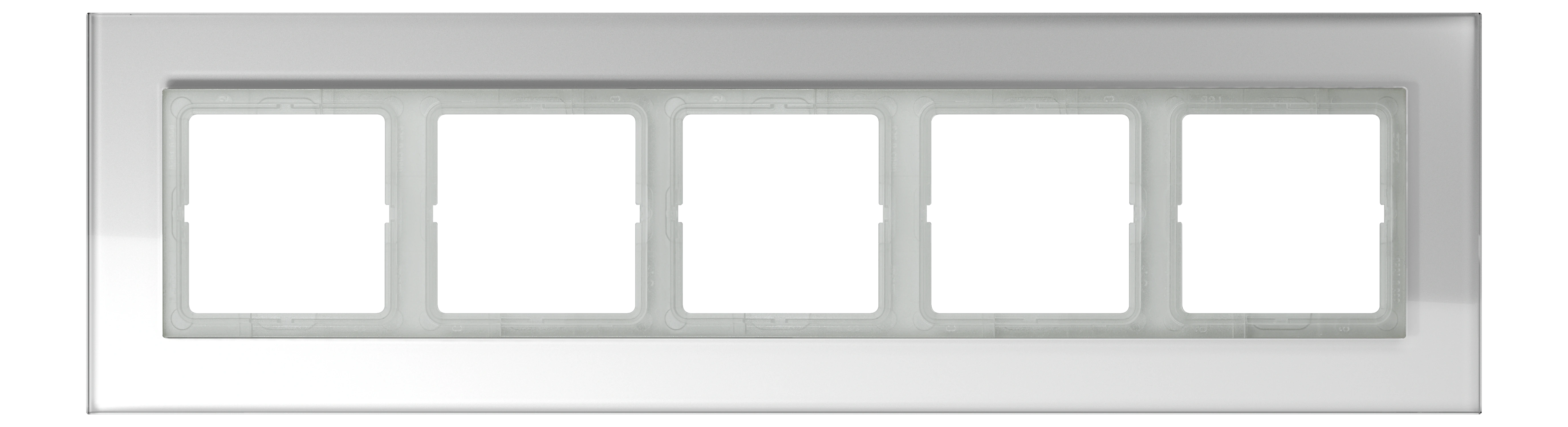 Glass frame for horizontal and vertical installation — JUNG LS PLUS, White, art. LSP985GLWW