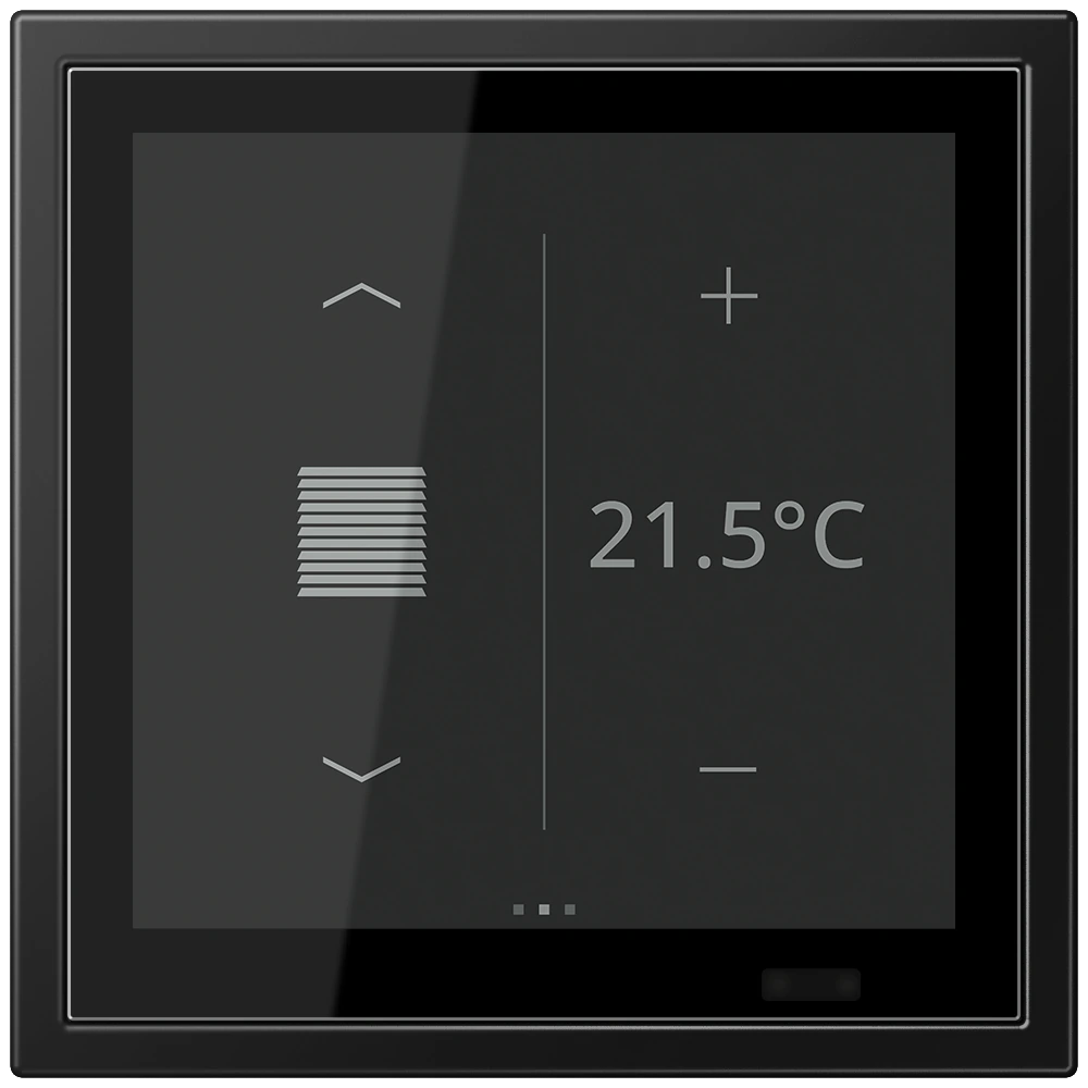 KNX комнатный контроллер LS TOUCH — JUNG LS ZERO, Матовый чёрный графит, арт. LSZ459BFD1SSWM
