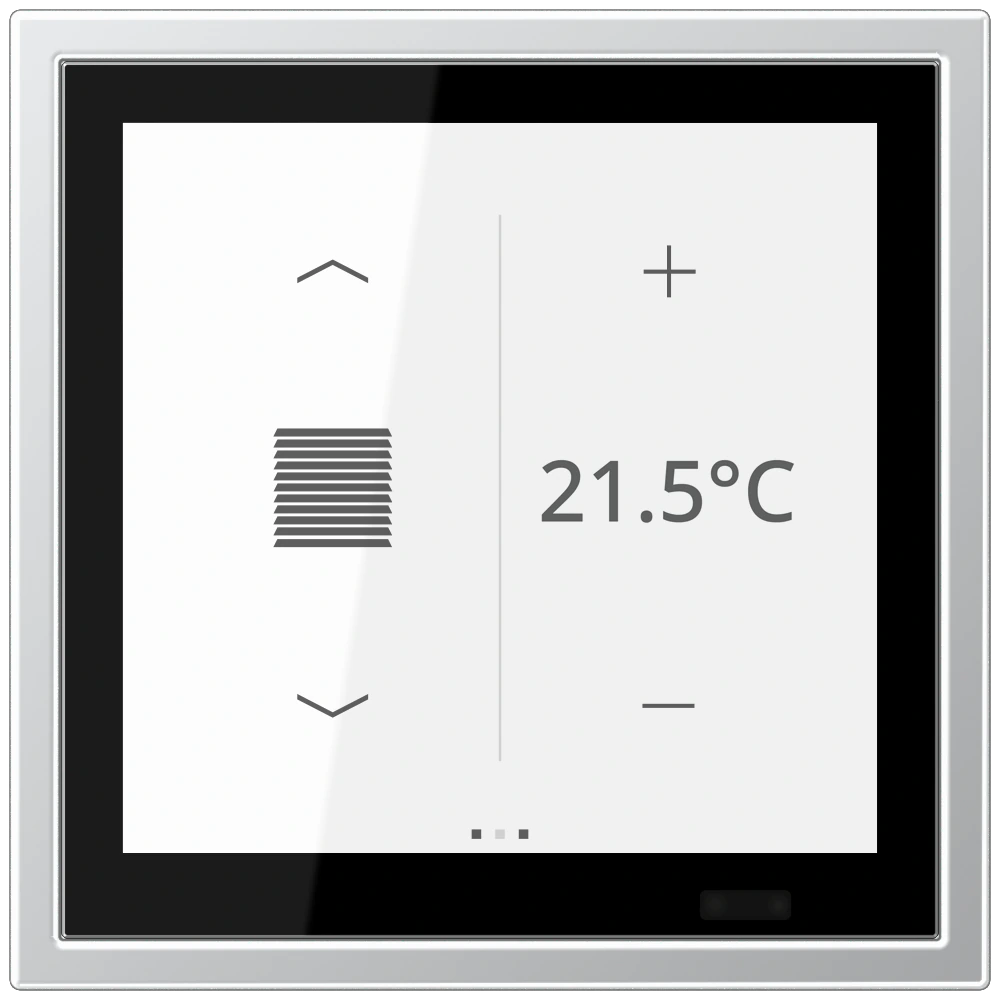 KNX комнатный контроллер LS TOUCH — JUNG LS ZERO, Алюминий, арт. LSZAL459BFD1S
