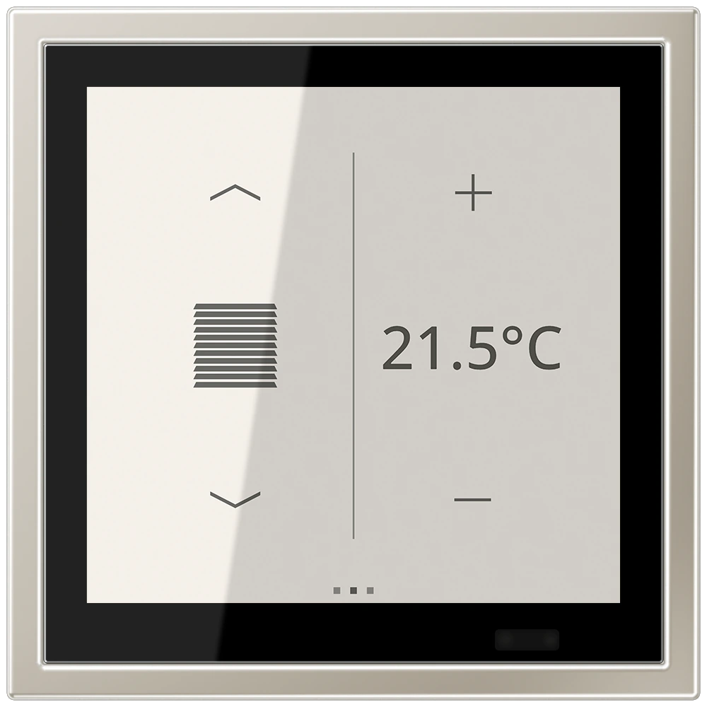 KNX комнатный контроллер LS TOUCH — JUNG LS ZERO, Нержавеющая сталь, арт. LSZES459BFD1S