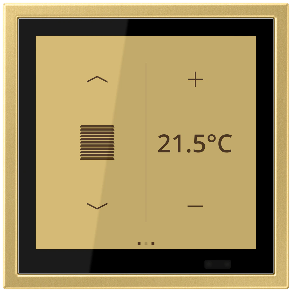 KNX room controller LS TOUCH — JUNG LS ZERO, Classic Brass, art. LSZME459BFD1SC