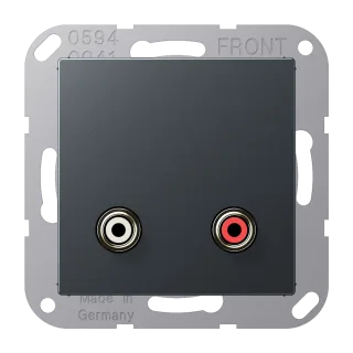 Cinch Audio (RCA), термопласт лакированный, серия A, матовый антрацит