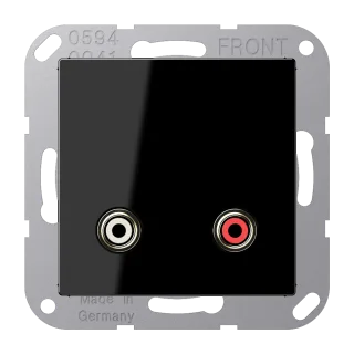 Cinch Audio (RCA), термопласт, серия A, чёрный