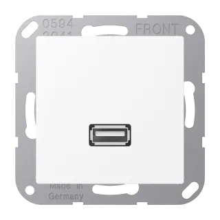 USB 2.0, термопласт лак., серия A, матовый белый