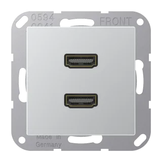 2 x HDMI, термопласт лакированный, серия A, алюминий