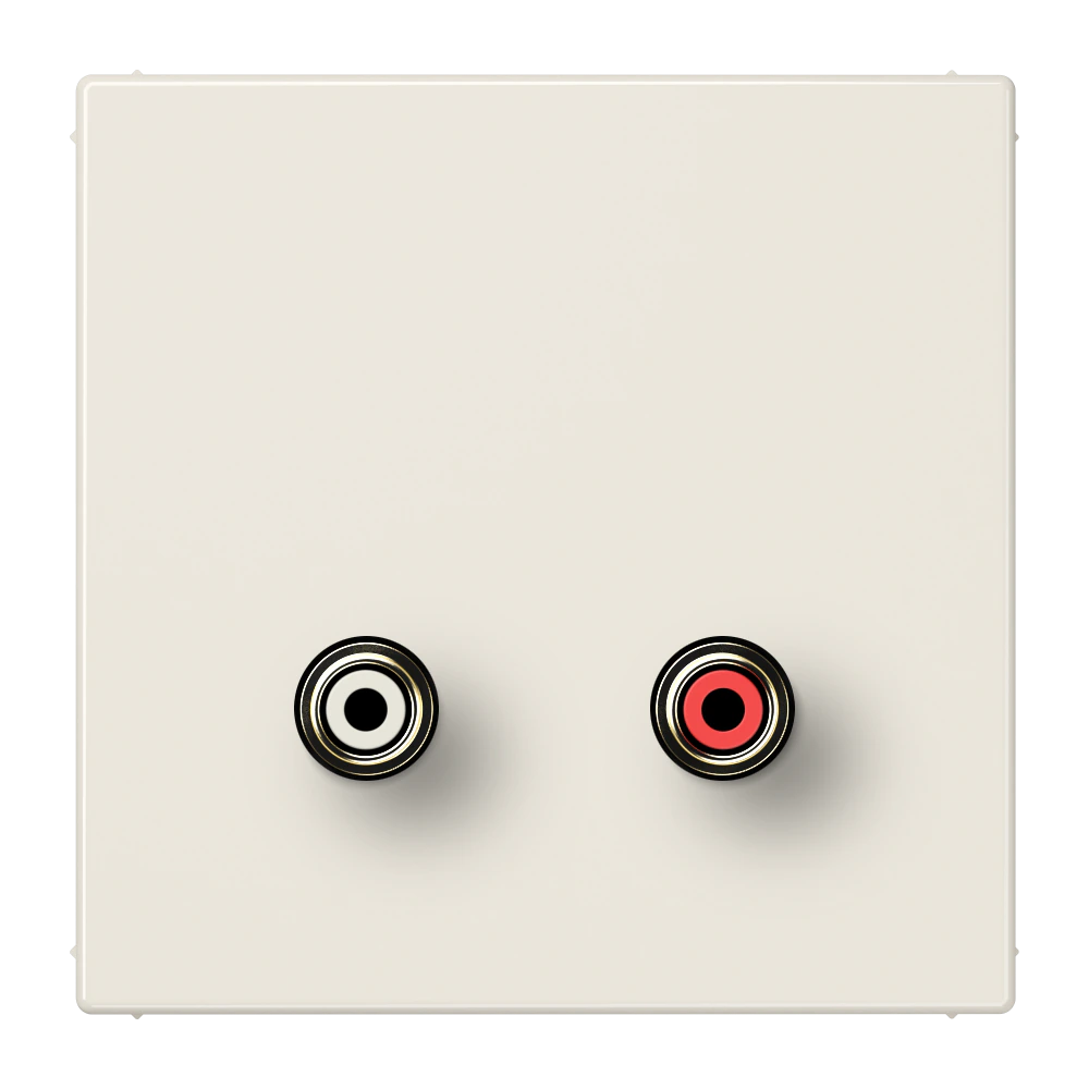 Cinch Audio (RCA), термопласт, серия LS, слоновая кость — JUNG Мультимедиа, Слоновая кость, арт. MALS1021