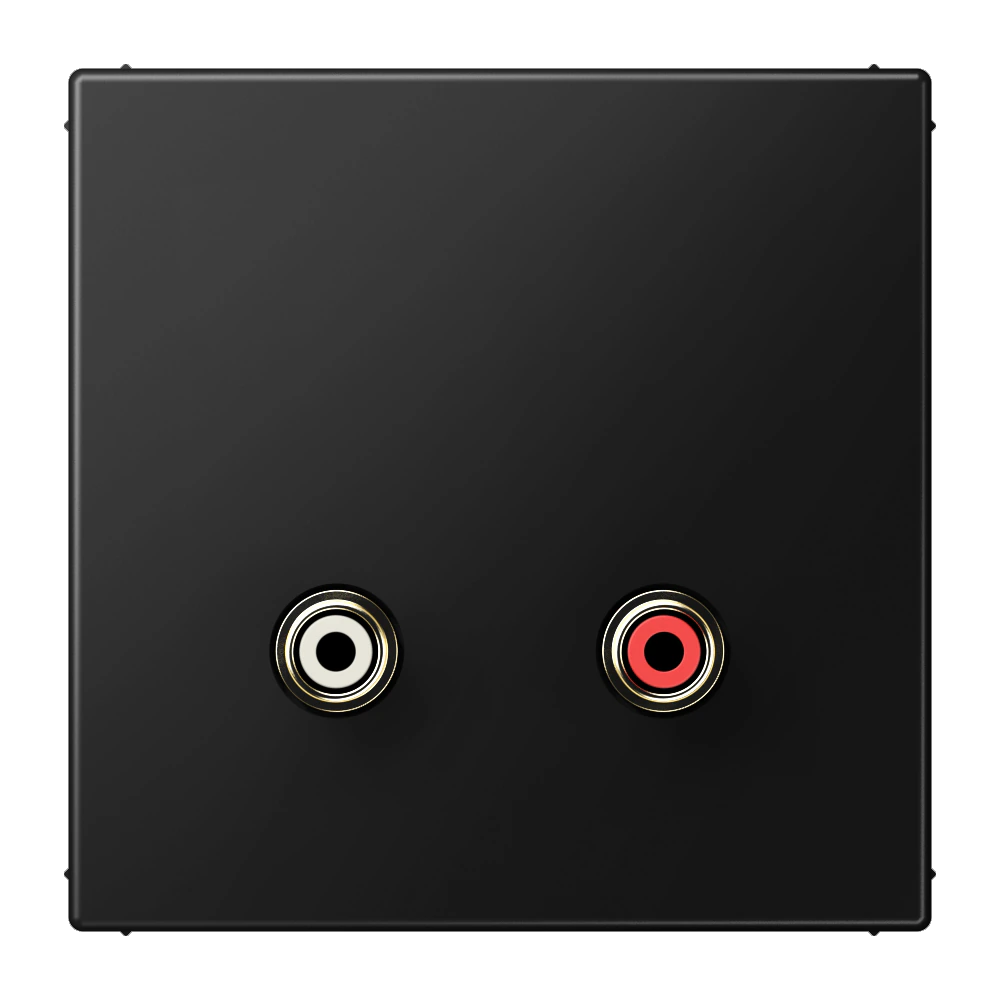 Cinch Audio (RCA) — JUNG Multimedia, Black Matt, art. MALS1021SWM