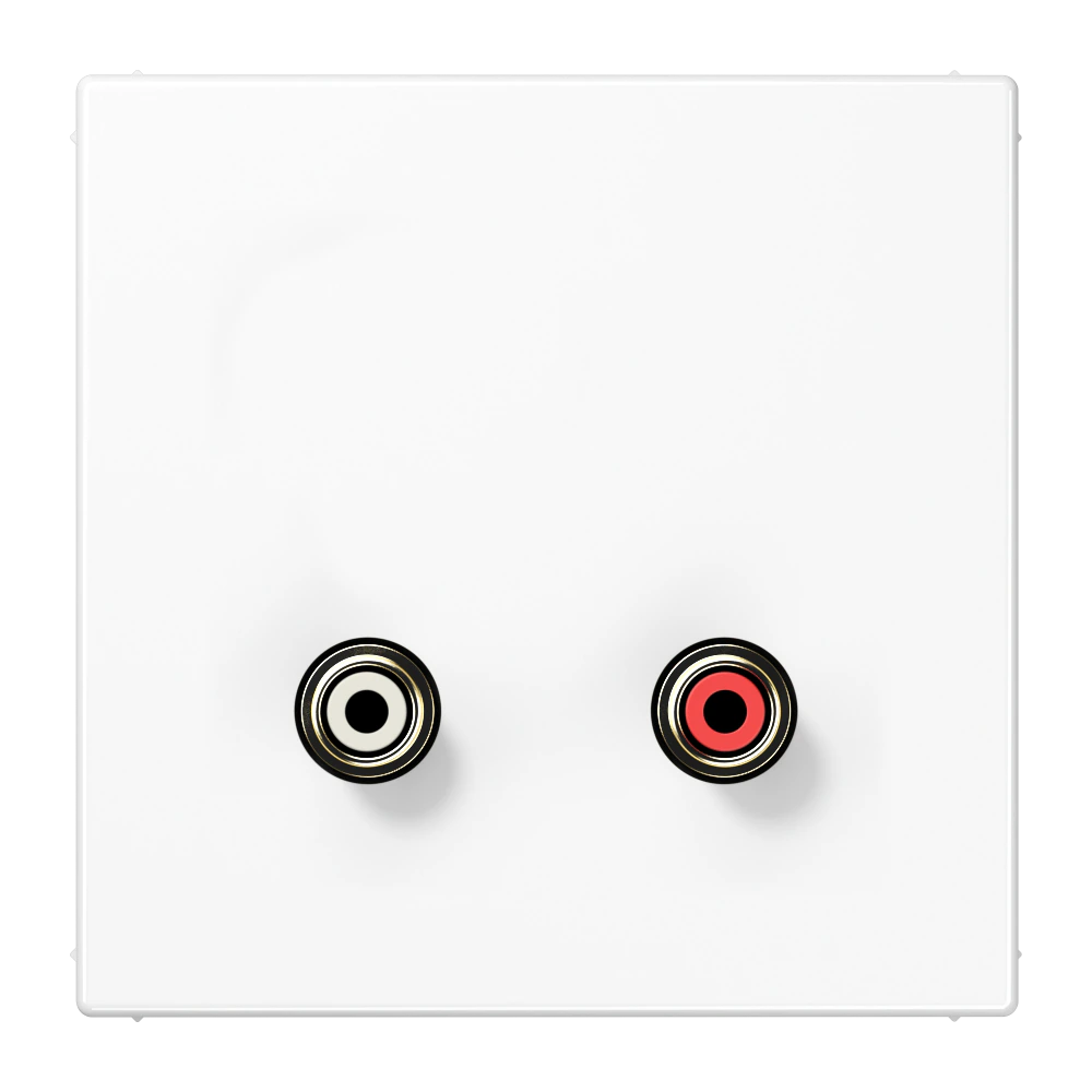 Cinch Audio (RCA), термопласт, серия LS, белый — JUNG Мультимедиа, Белый, арт. MALS1021WW