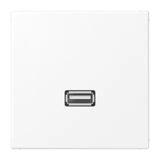 USB 2.0, термопласт лак., серия LS, матовый белый