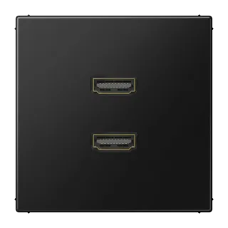2 x HDMI, термопласт лак., серия LS, матовый графит