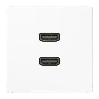 2 x HDMI, термопласт, серия LS, белый