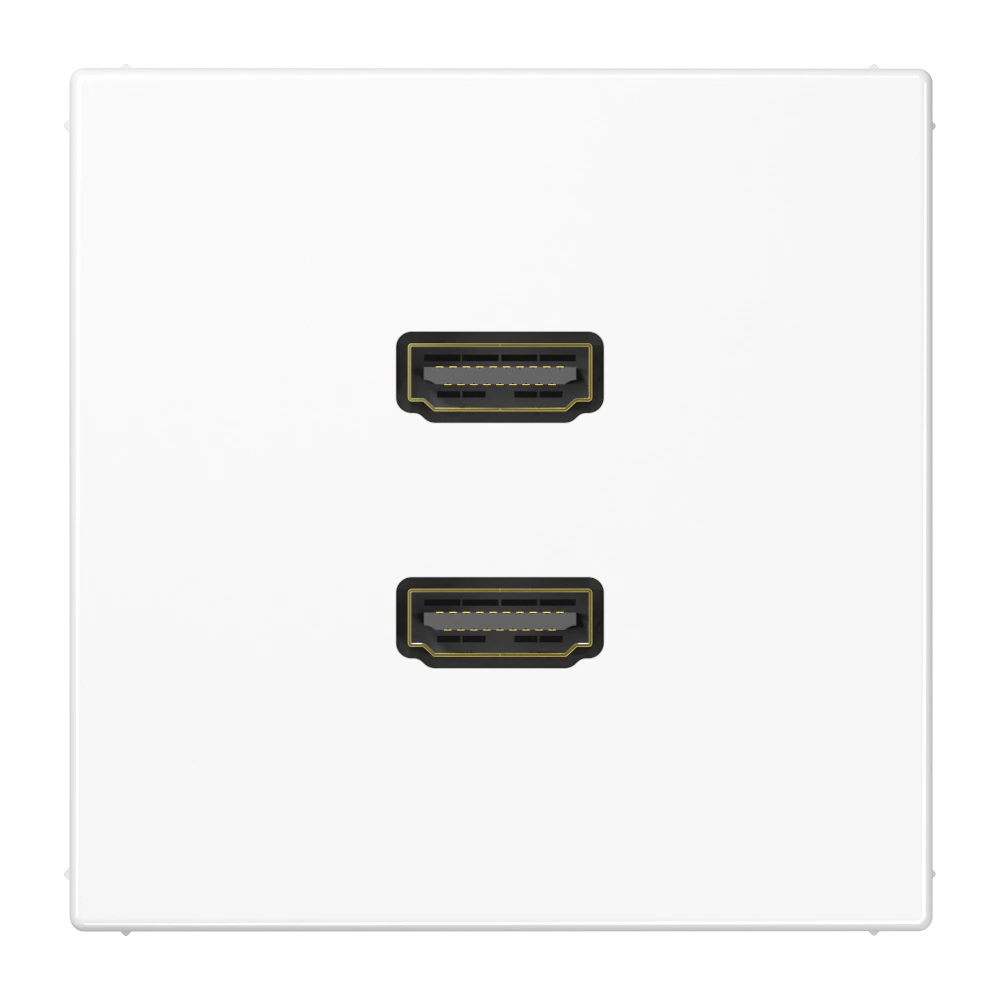 2 x HDMI — JUNG Multimedia, Alpine White, art. MALS1133WW