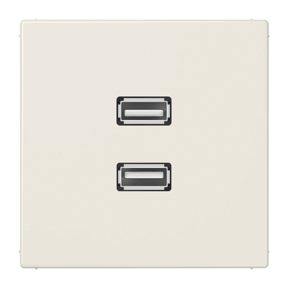 2 x USB 2.0 — JUNG Multimedia, Ivory, art. MALS1153