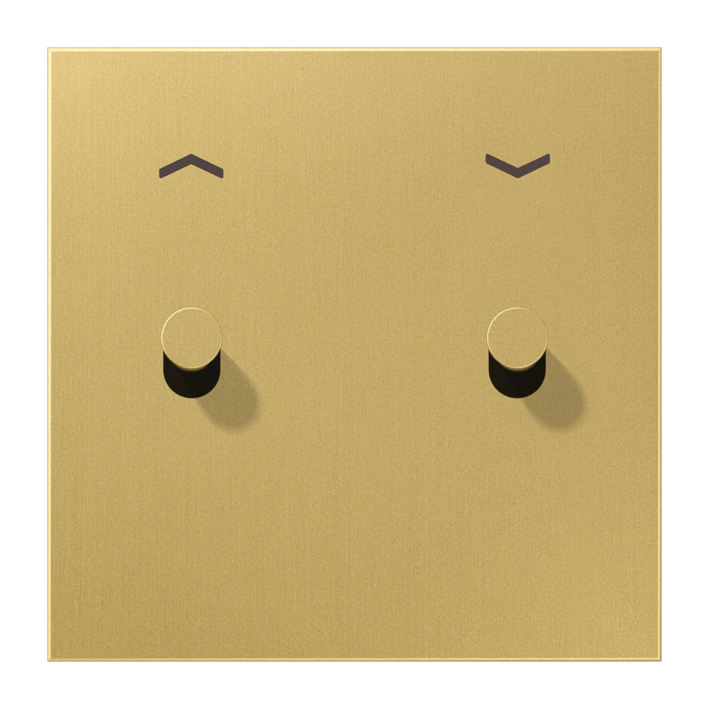 Centre plate with toggle lever "cone" — JUNG LS 1912, Cone — Classic Brass, art. ME12-5PCK25