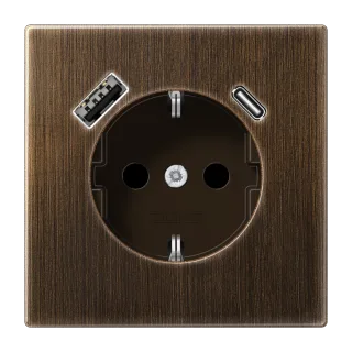 SCHUKO® розетка с USB тип AC