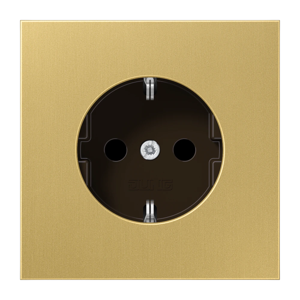 SCHUKO® socket — JUNG LS 990, classic brass, art. ME1520C