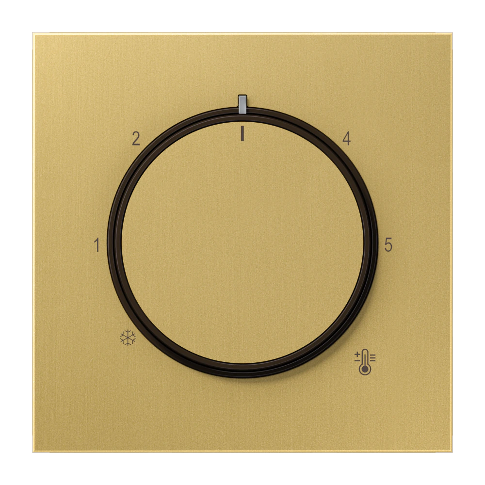 Centre plate for thermostat — JUNG LS 990, classic brass, art. ME1749C