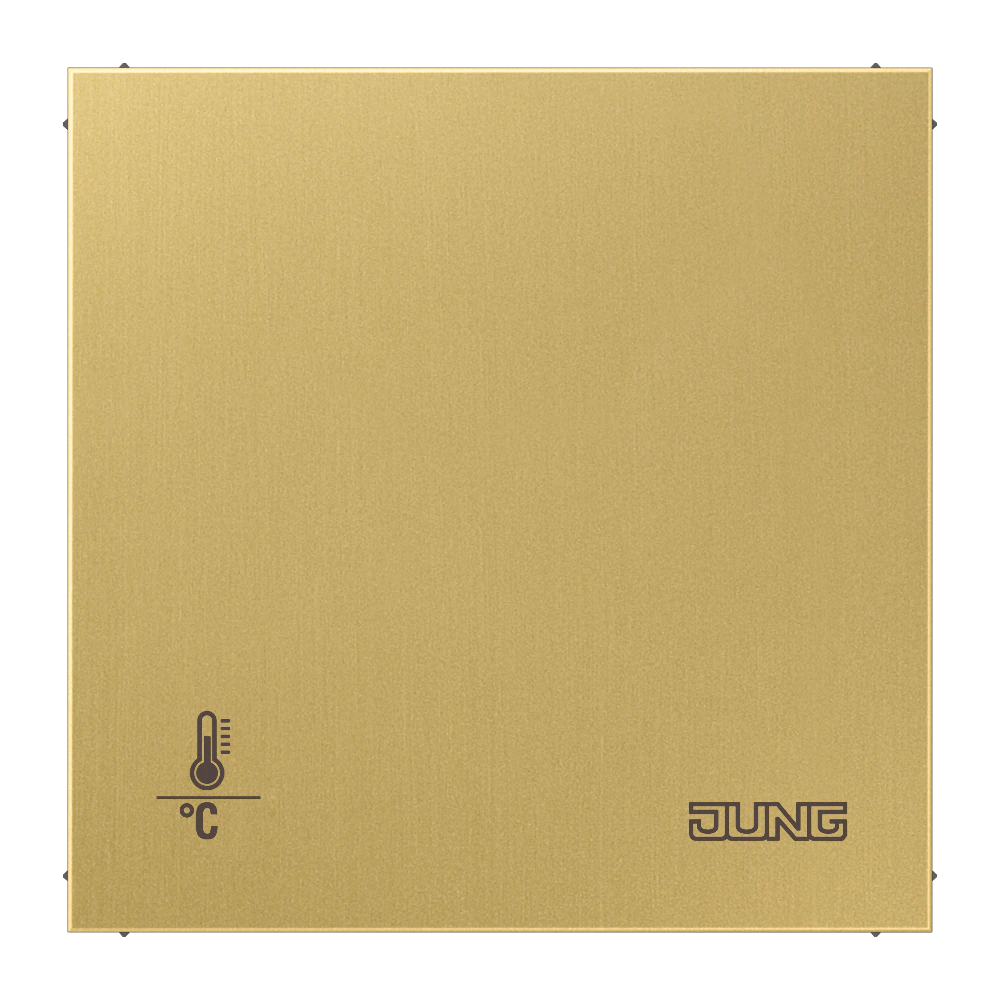 Room autostat with push-button interface 4-gang — JUNG LS 990, classic brass, art. ME2178ORTSC
