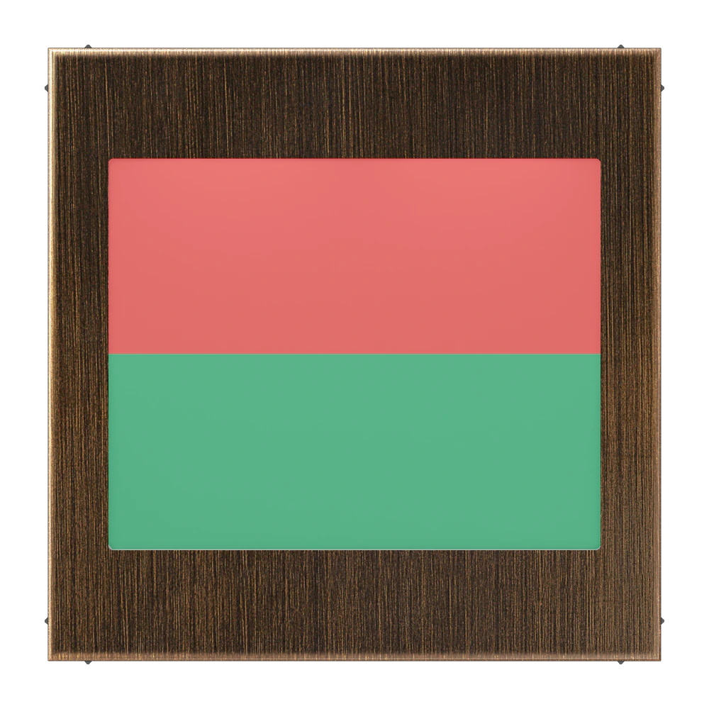 LED pilot light red/green — JUNG LS 990, antique brass, art. ME2539-2LEDRGAT