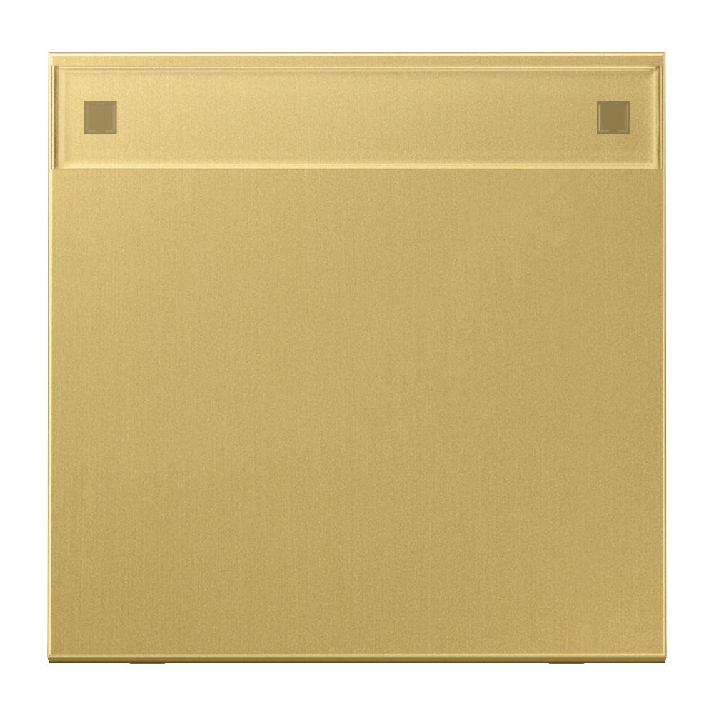 1-gang rocker for switch and push-button with inscription field — JUNG LS 990, classic brass, art. ME2990NAC