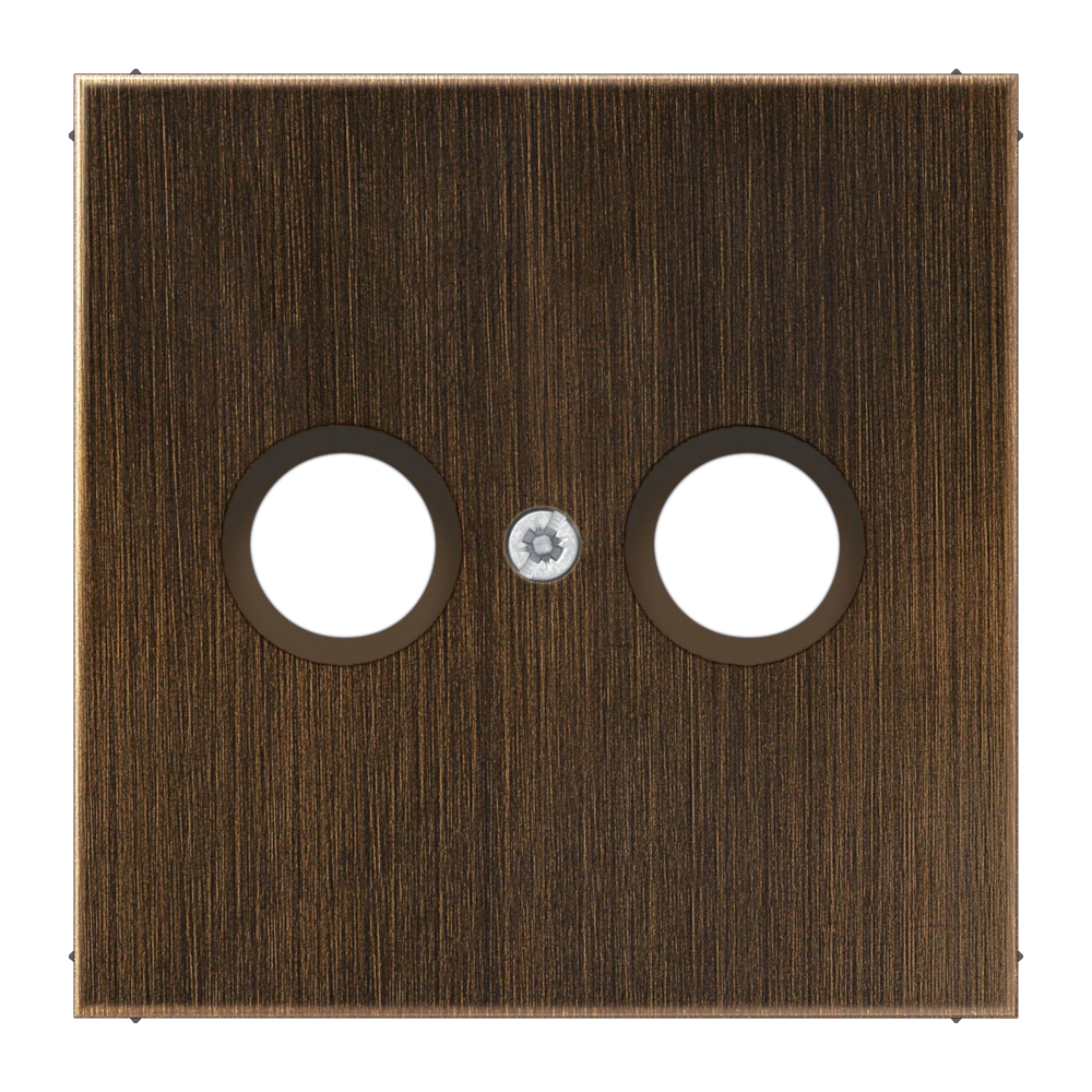 Centre plate for antenna socket — JUNG LS 990, antique brass, art. ME2990TVAT