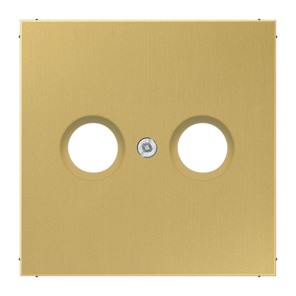 Centre plate for antenna socket — JUNG LS 990, classic brass, art. ME2990TVC