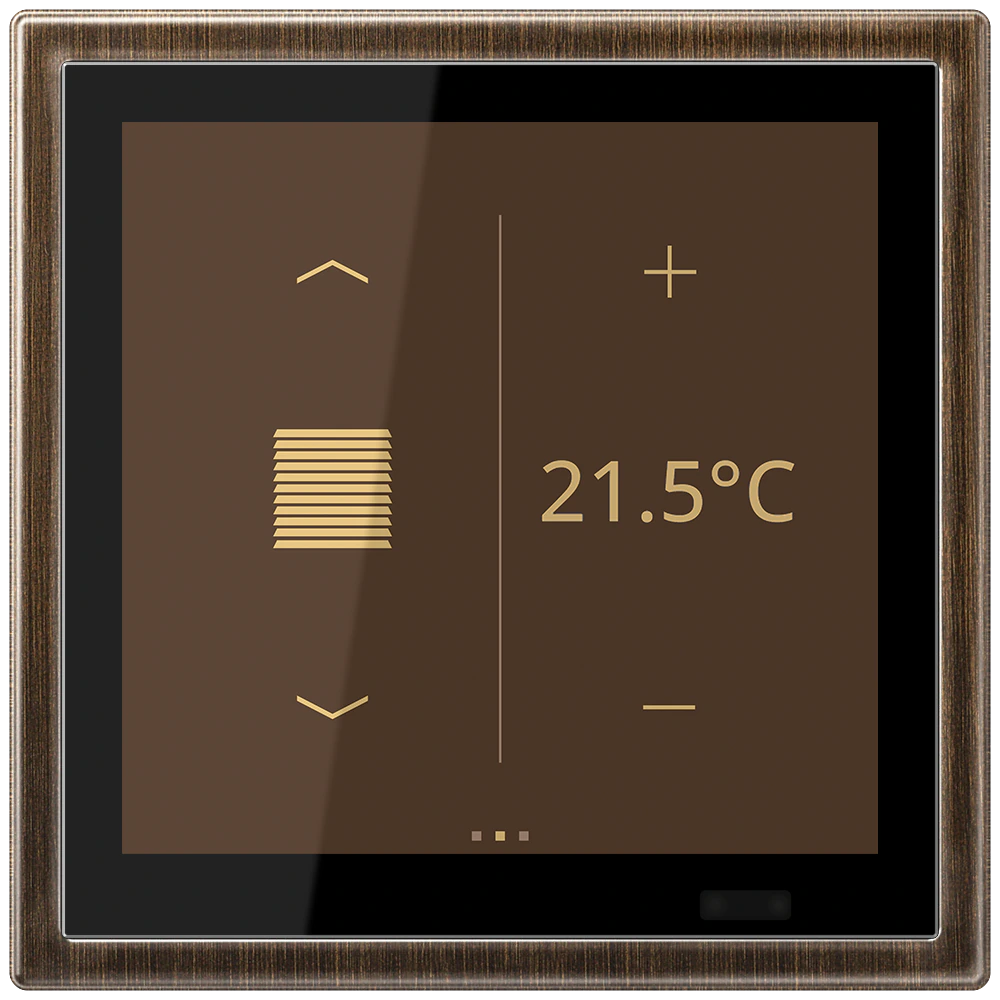KNX room controller LS TOUCH — JUNG LS 990, antique brass, art. ME459D1SAT