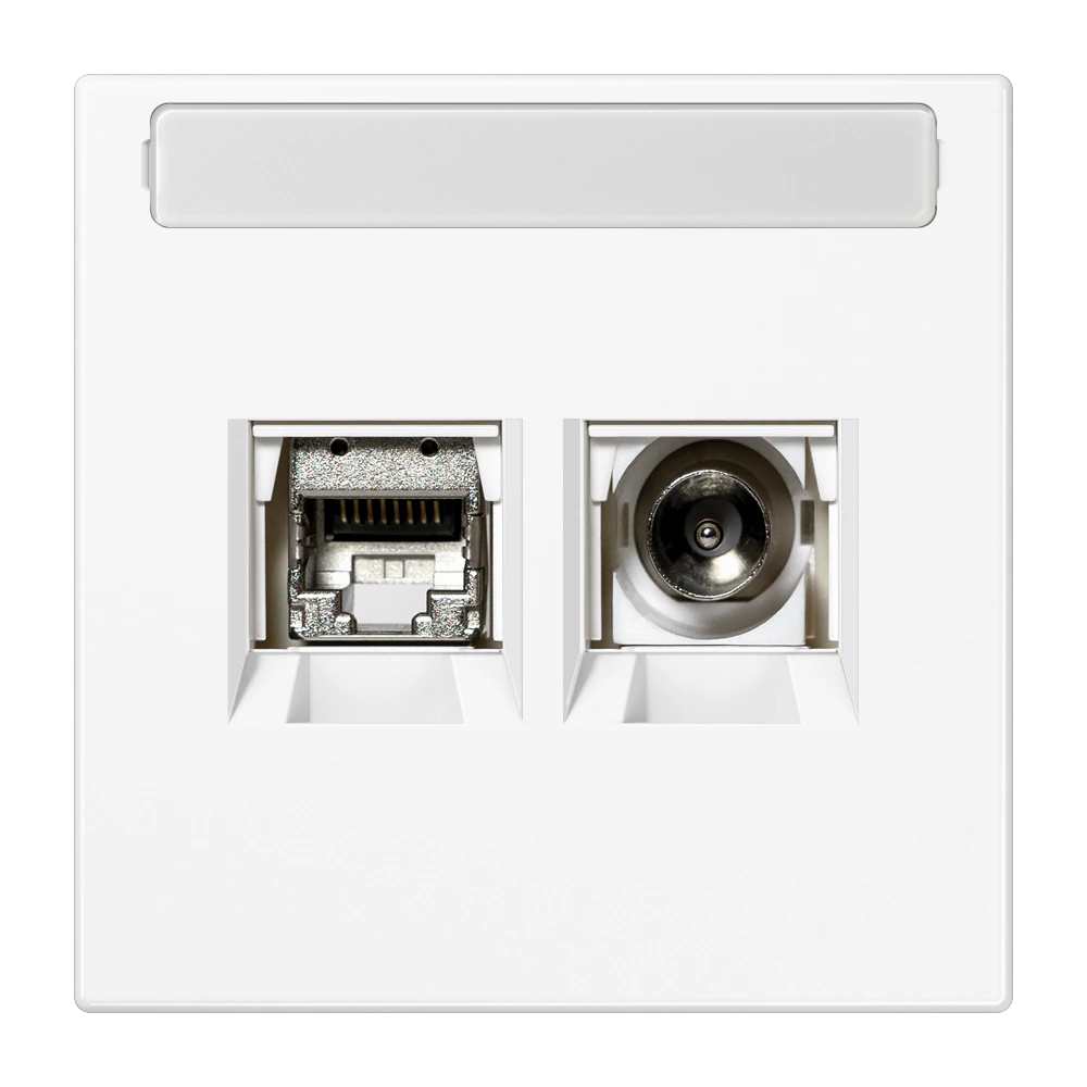 Smart TV socket — JUNG Other, White Matt, art. MMDLS4521WWM
