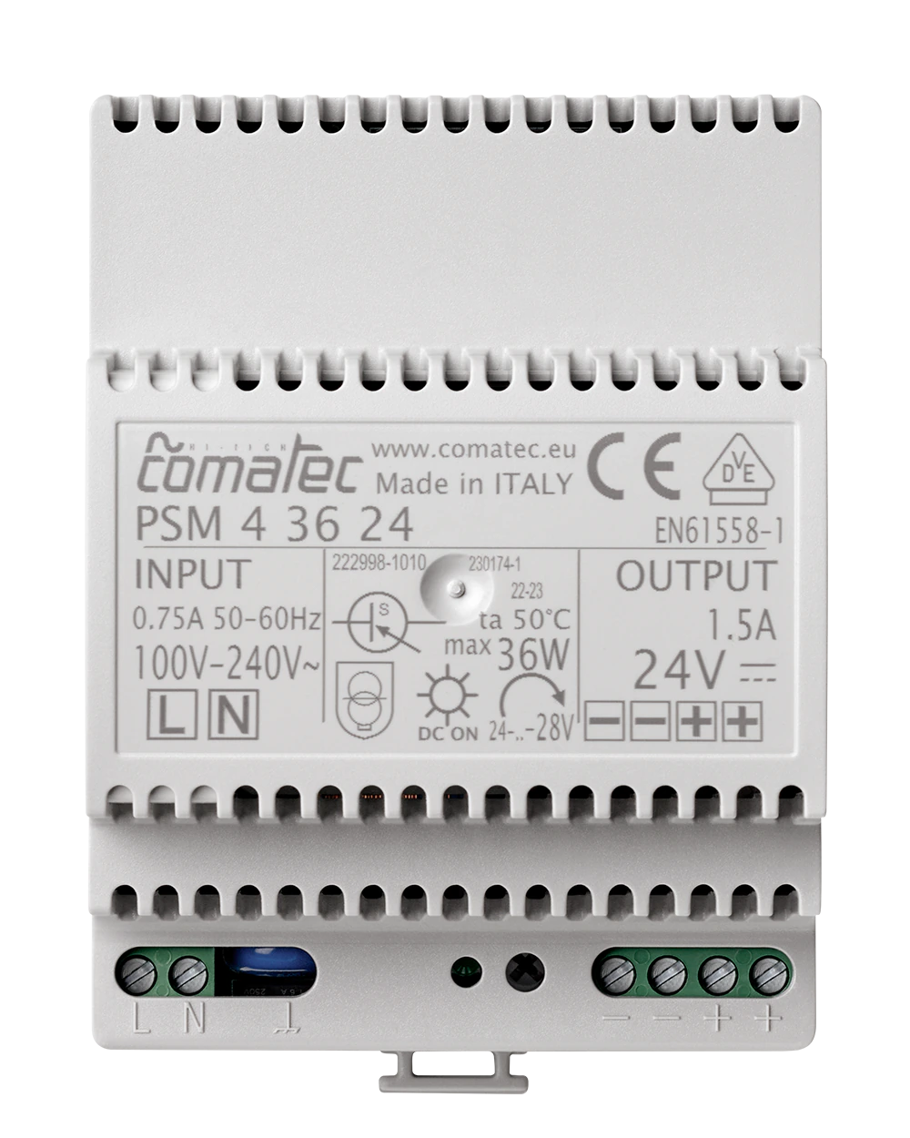 Power supply 24 V, for rail mounting — JUNG Other, Chrome, art. NT2415REGVDC