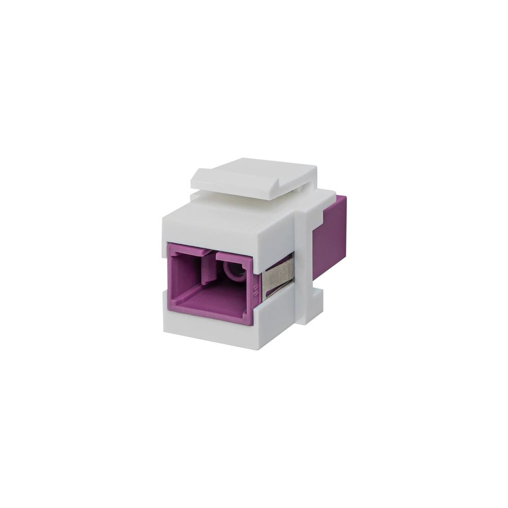 Fiber Keystone SC Simplex connector OM4 — JUNG Other, Ivory, art. SCOM4EV
