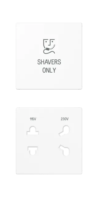 Cover for electric shaver socket outlet