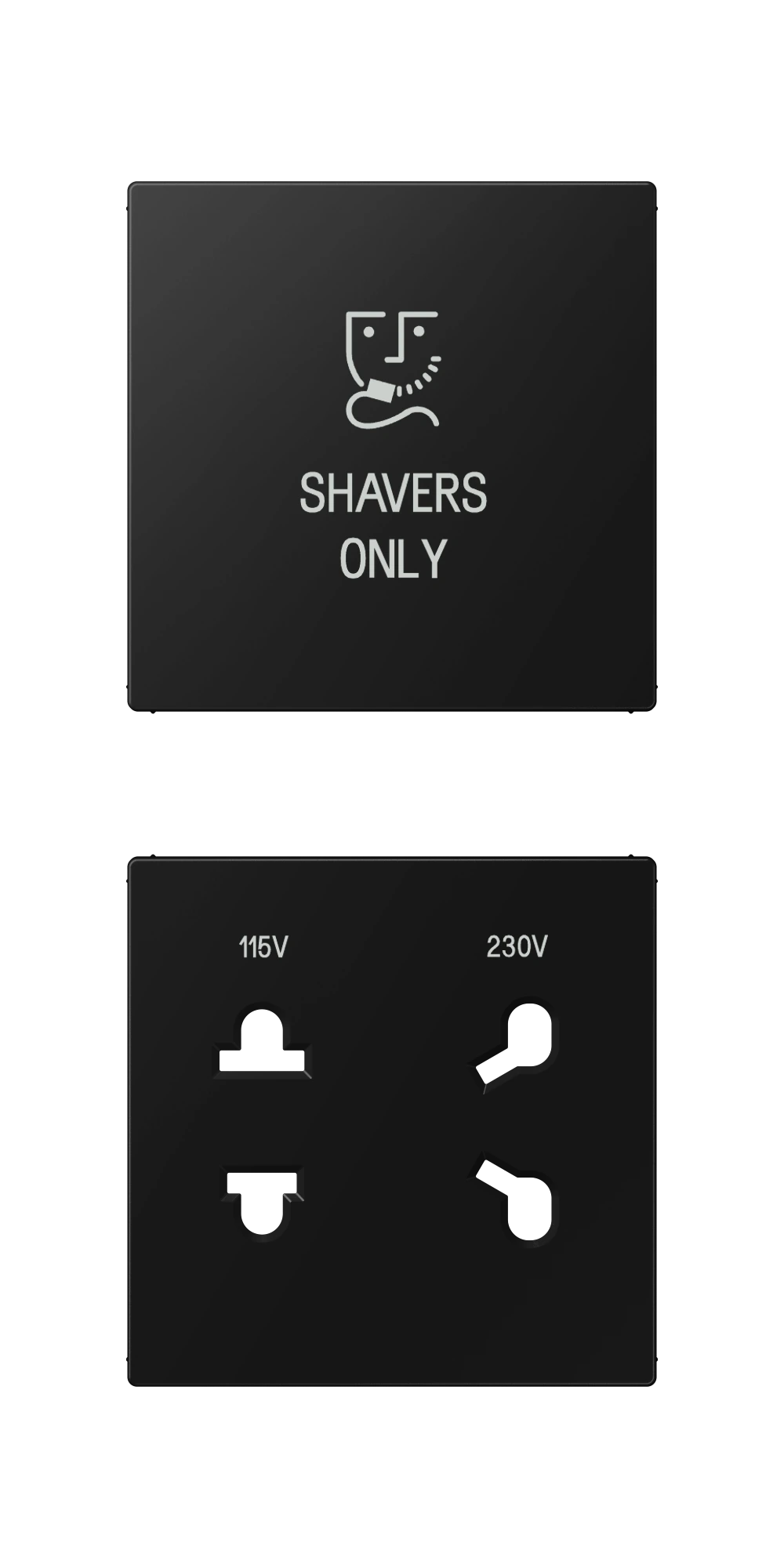 Cover for electric shaver socket outlet — JUNG Other, Ivory, art. SOA7522SWMPL