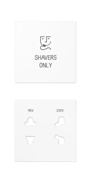 Cover for electric shaver socket outlet