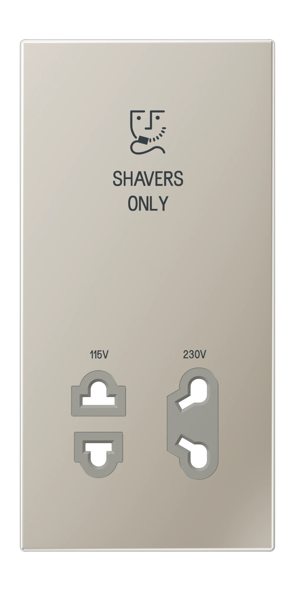 Cover for electric shaver socket outlet — JUNG Other, Ivory, art. SOES7522PL