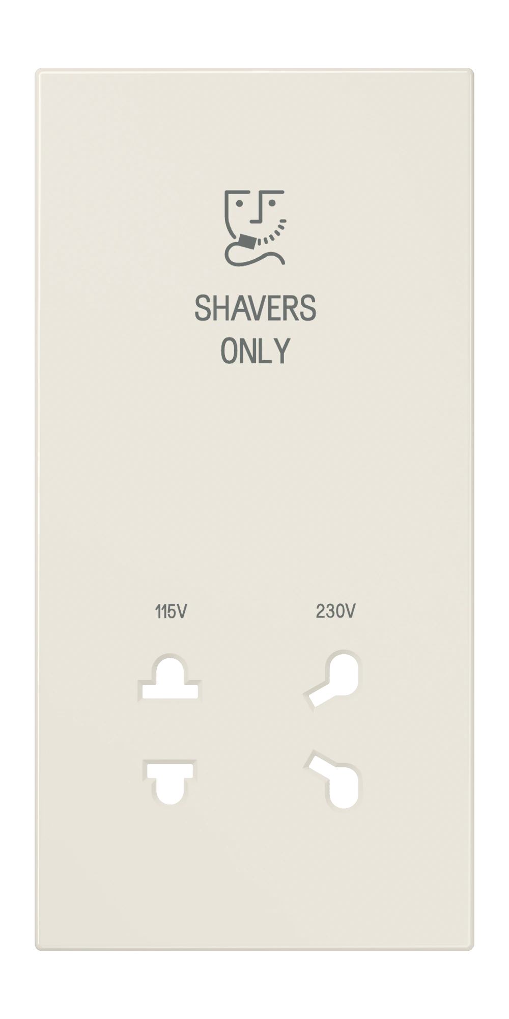 Cover for electric shaver socket outlet — JUNG Other, Ivory, art. SOLS7522PL