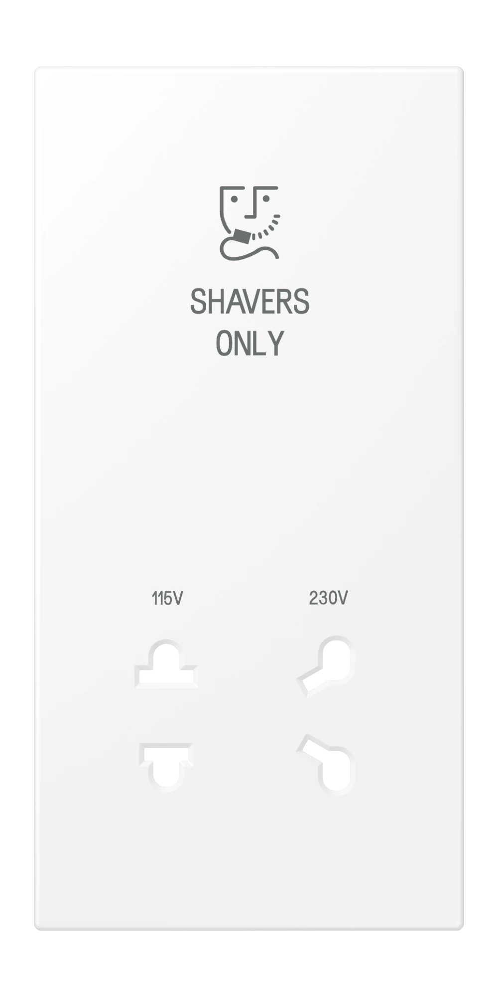 Cover for electric shaver socket outlet — JUNG Other, Ivory, art. SOLS7522WWMPL