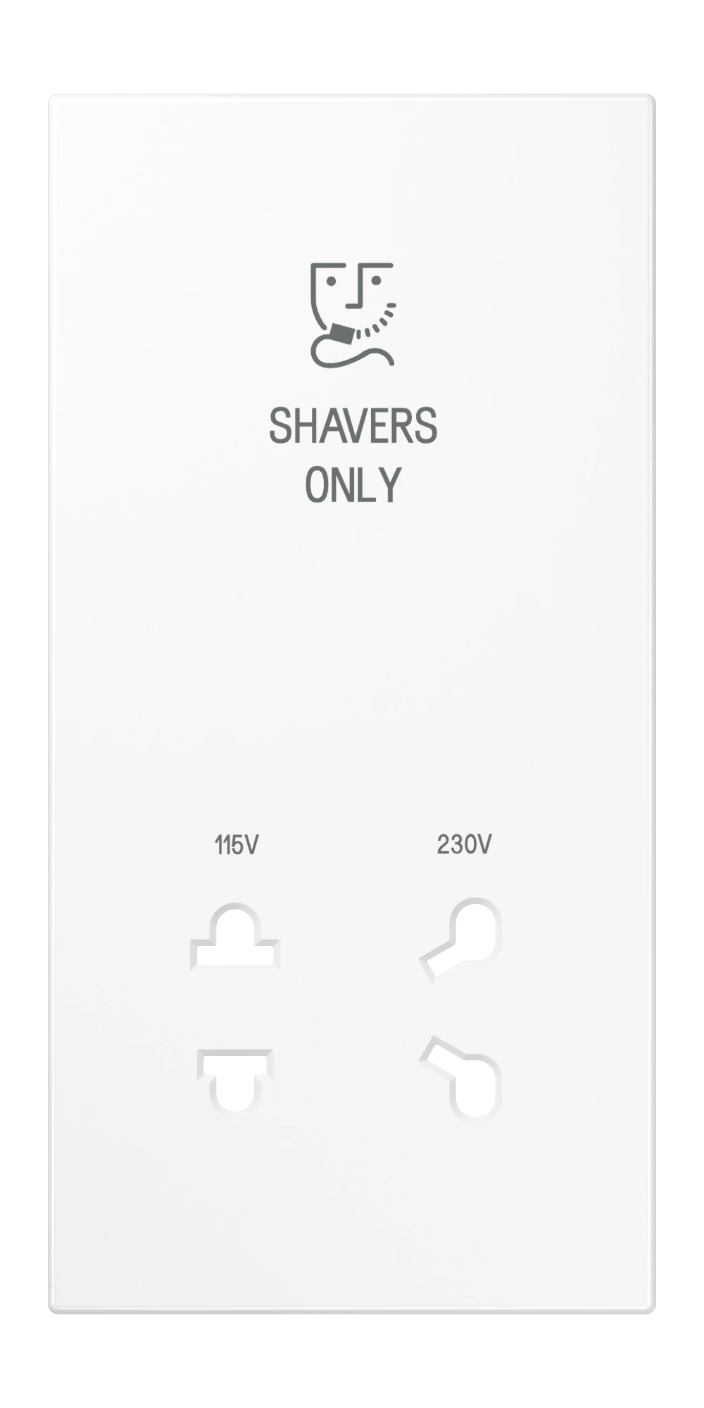 Cover for electric shaver socket outlet — JUNG Other, Ivory, art. SOLS7522WWPL