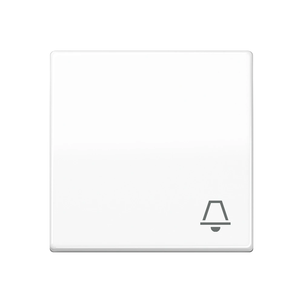 1-gang rocker with symbol "bell" — JUNG AS 500 SilverPLUS, Alpine White, art. SPAS591KWW