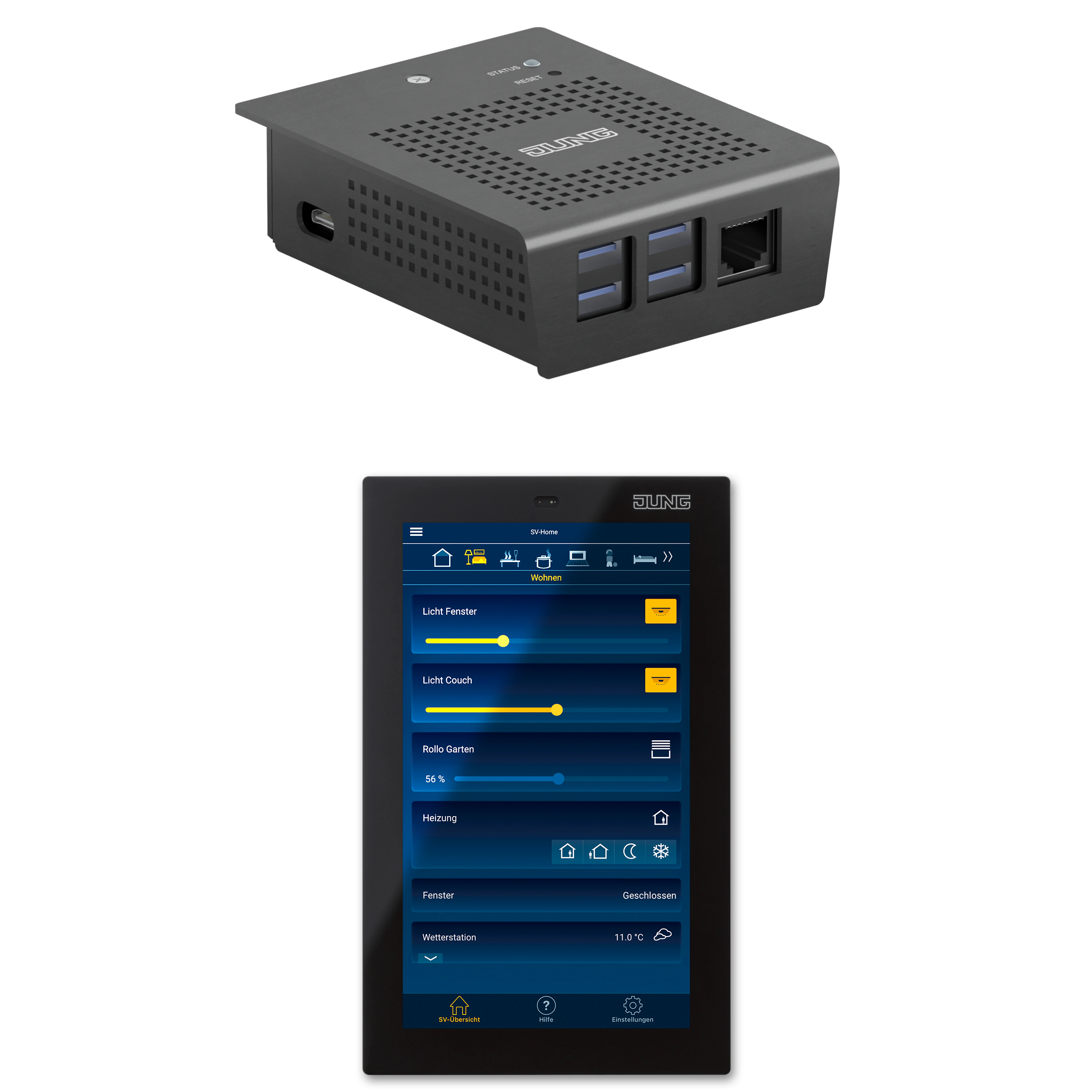 SV сервер сет Smart Control 5 — JUNG Прочее, Чёрный, арт. SV-S2-SC5SW