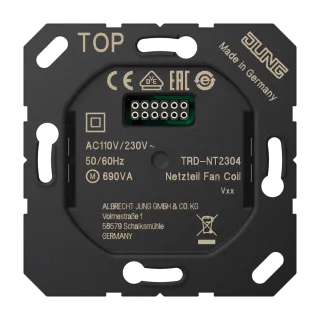 Power supply for temperature controller fan coil, 4-pipe