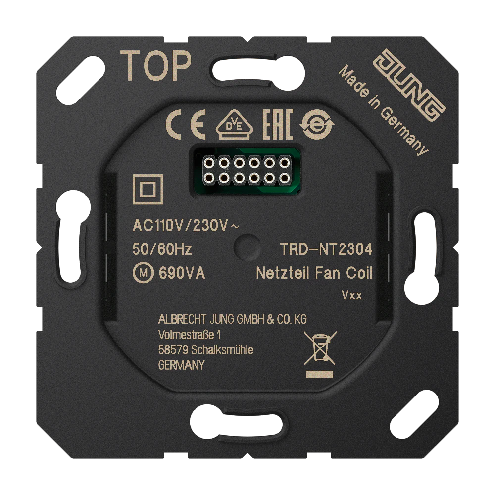 Power supply for temperature controller fan coil, 4-pipe — JUNG Other, Ivory, art. TRD-NT2304