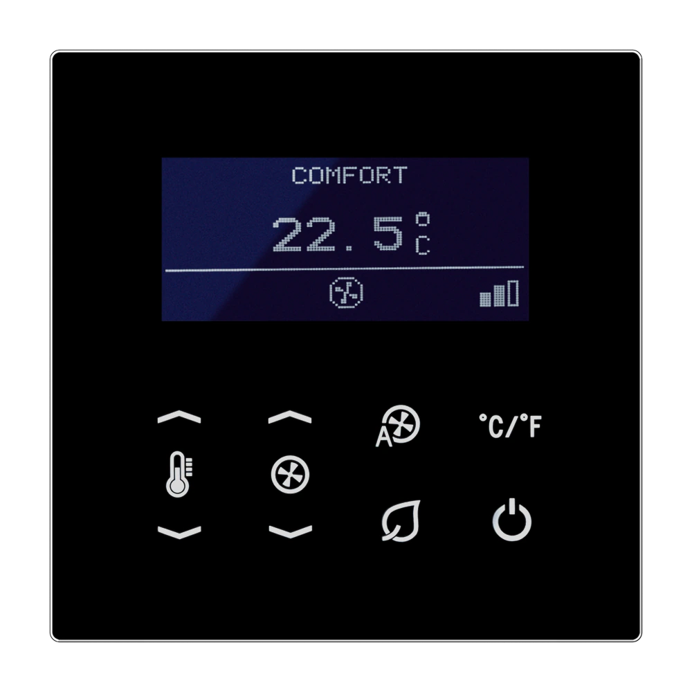Temperature controller fan coil, 2-pipe — JUNG Other, Black, art. TRDLS923028SW