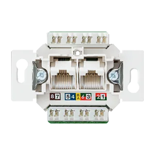 Компьютерная розетка категория 6 / 6А iso, неэкранированная · RJ45 / данные · Cat.6 · 8-полюсный